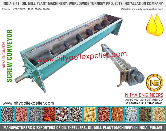 Screw Conveyor Manufacturers Exporters in India Punjab +91-9872611911, +91-7986607668, +91-9815022911 https://www.nityaoilexpeller.com