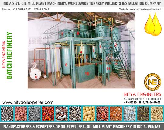 Batch Refinery Manufacturers Exporters in India Punjab +91-9872611911, +91-7986607668, +91-9815022911 https://www.nityaoilexpeller.com