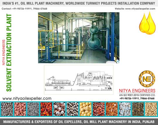 Solvent Extraction Plant Manufacturers Exporters in India Punjab +91-9872611911, +91-7986607668, +91-9815022911 https://www.nityaoilexpeller.com