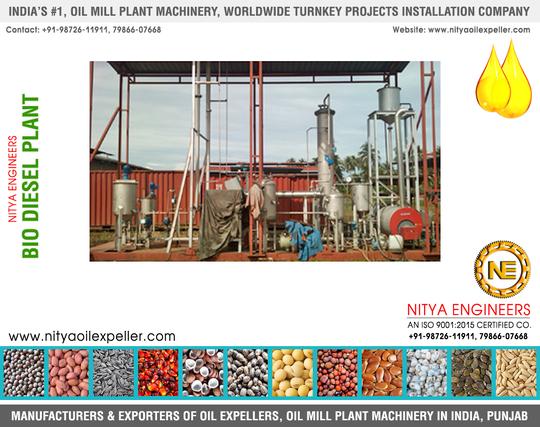 Bio Diesel Plant Manufacturers Exporters in India Punjab +91-9872611911, +91-7986607668, +91-9815022911 https://www.nityaoilexpeller.com